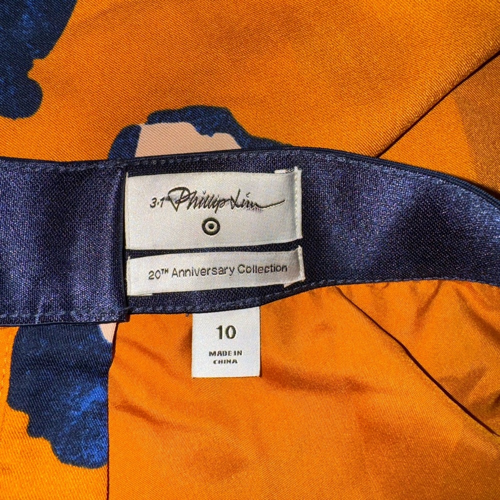 NEW PhillipLim Flare Skirt Orange/Rust/Blue LeopardPrint waist14” length… - Picture 6 of 6